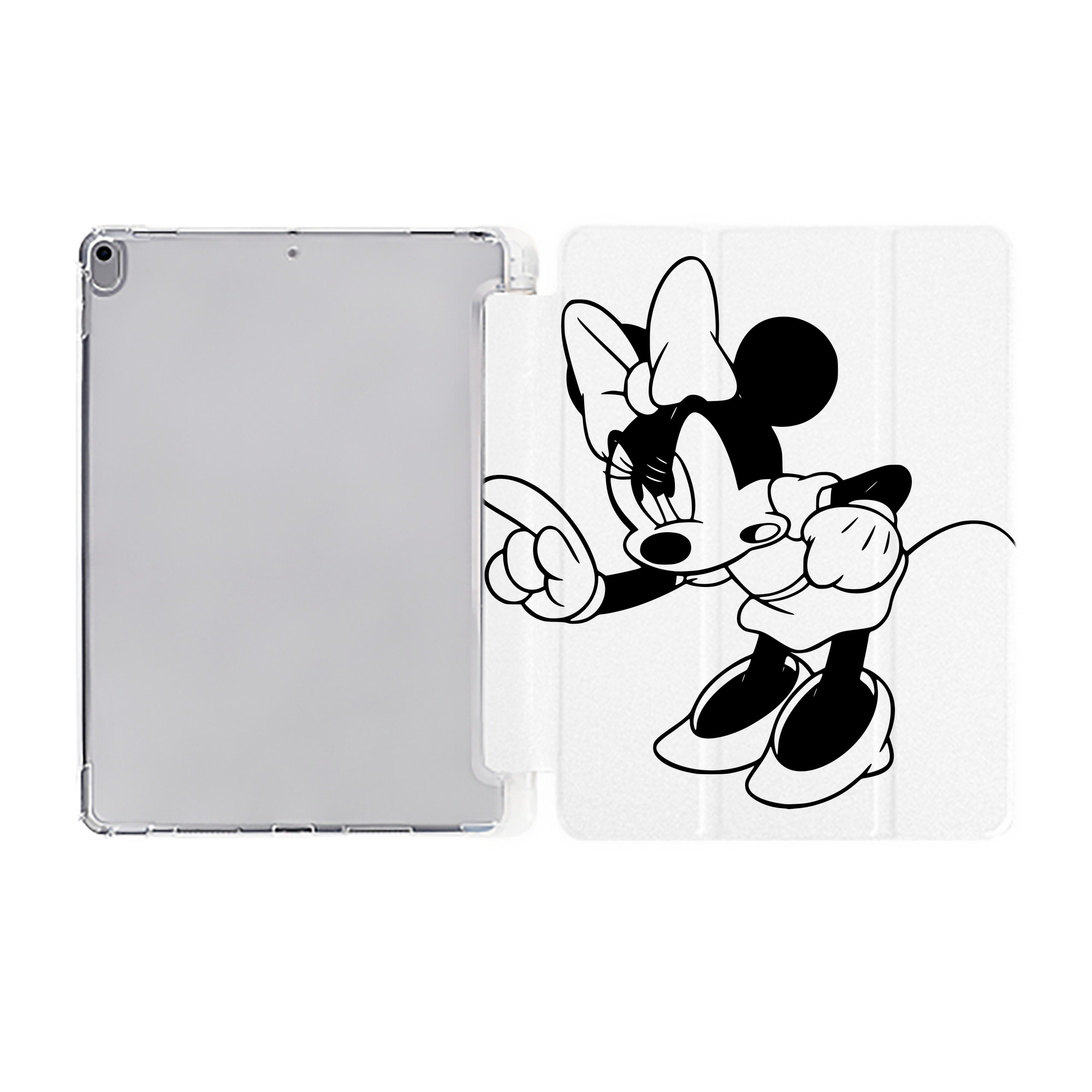 ミッキーマウス Mickey Mouse IPad ケース ペン収納付き 三つ折りスタンド PUレザー×シリコン 対応機種9.5/10.5/10.9インチ
